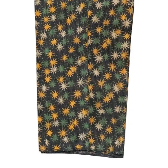 Mens Gurkha Pants 38 Brown Orange Green Floral Corduroy Trousers Straight Fit